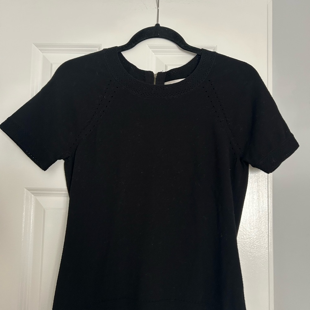 Milly Black Fitted Short Sleeve Tee